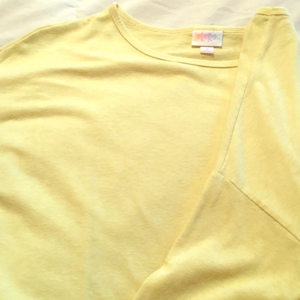 LulaRoe yellow Medium Irma top